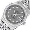 Image 3 : Rolex 36MM Stainless Steel Slate Grey Diamond 36MM Datejust Wristwatch