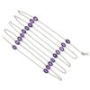 Image 1 : 14k White Gold 19.72 ctw 18 Station Oval Amethyst by the Yard 38" Chain Necklace