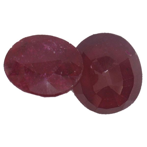 11.74 ctw Oval Mixed Ruby Parcel