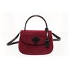 Image 2 : Gucci Burgandy Maroon Velvet Top Handle Bag