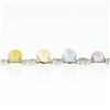 Image 6 : 18k White Gold 3 ctw Diamond Open Flower Link & Multicolor Baroque Pearl Bracele