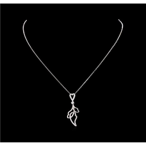 0.55 ctw Diamond Necklace - 14KT White Gold