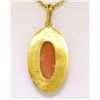 Image 5 : Antique Victorian 10K Yellow Gold Hand Carved & Set Cameo 16" Pendant Necklace