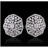 Image 1 : 14KT White Gold 4.43 ctw Diamond Earrings