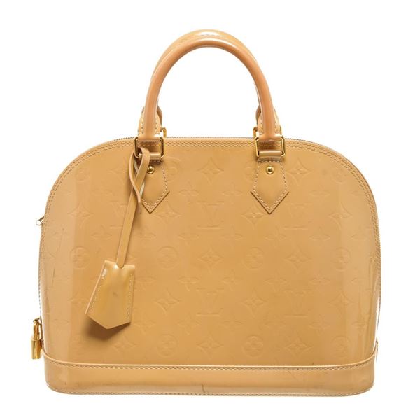 Louis Vuitton Gold Monogram Vernis Alma PM Handbag