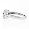Image 6 : 18K White Gold 0.84 ctw Ideal Round Brilliant Cut Diamond Flower Cluster Ring