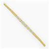 Image 3 : Vintage 18K TT Gold 1.50 ctw Pave Diamond & Polished Graduated Oval Link Bracele