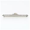 Image 5 : Antique Art Deco Platinum 7.24 ctw Diamond Large Sapphire Filigree Brooch Pin