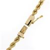 Image 6 : Unisex 14K Yellow Gold 20.5" 4mm Solid Rope Chain Necklace w/ Barrel Push Clasp