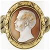 Image 2 : Antique Victorian 21k Gold LARGE Thomas Saulini Cameo Curb Mesh Link Bracelet