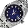 Image 3 : Rolex 36MM Stainless Steel Blue Vignette Diamond & Sapphire Datejust Wristwatch