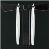 Image 2 : NEW Classic 14K White Gold 1.77" 3mm Plain Polished Round Hoop Snap Earrings