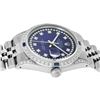 Image 5 : Rolex Mens Stainless Steel Blue String Diamond Lugs And Sapphire Datejust Wristw