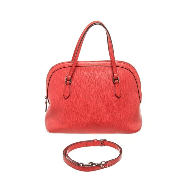 Gucci Red Calfskin Mini Dome 2 Way Shoulder Bag