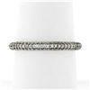 Image 1 : New 14K White Gold .85 ctw Diamond 2.30mm Domed 3 Row Eternity Wedding Band Ring