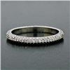 Image 2 : New 14K White Gold .85 ctw Diamond 2.30mm Domed 3 Row Eternity Wedding Band Ring