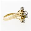 Image 7 : Antique Jabel 14k Gold GIA 1.19 ctw Round Cut Diamond Open Swirl Engagement Ring