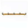 Image 2 : Antique 14k Gold 1.50 ctw Old Cut Montana Sapphire & Seed Pearl Bar Brooch Pin