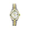 Image 2 : Rolex Ladies Quickset 2Tone 18K Diamond And Emerald Datejust Wristwatch With Rol