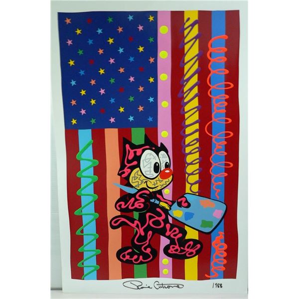 Felix and Flag by Ronnie Cutrone