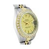 Image 3 : Rolex Ladies 18K Two Tone Gold And Steel Champagne Index Diamond Bezel Datejust