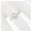 Image 3 : Antique 18k White Gold 0.52 ctw Old European Diamond Cluster Flower Solitaire Ri