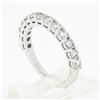 Image 9 : NEW 14k White Gold 1.14 ctw Round Shared Prong Diamond Classic Wedding Band Ring