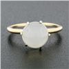 Image 2 : Antique Victorian 14k Gold 8.3mm Round Cabochon Moonstone 6-Prong Solitaire Ring