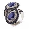 Image 2 : 10.57 ctw Blue Sapphire and 0.70 ctw Diamond 14K White Gold Ring