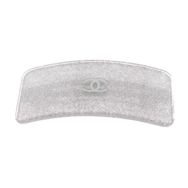 Chanel Silver Large Hair Barrette Accessories