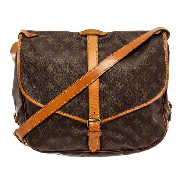 Louis Vuitton Brown Monogram Canvas Saumur 35 Messenger Bag