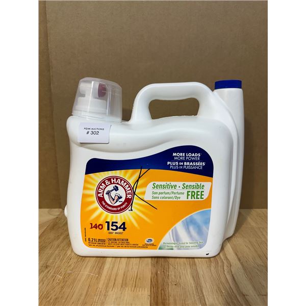 Lot of 1 6.21L Sensitive Skin Laundry Detergent - 154 LOADS! New