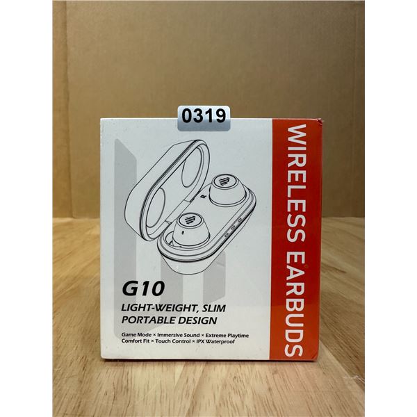 Lot of 1 Pair of Wireless Bluetooth Earbuds G10 - NEW