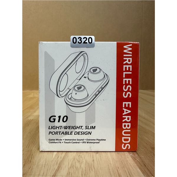 Lot of 1 Pair of Wireless Bluetooth Earbuds G10 - NEW