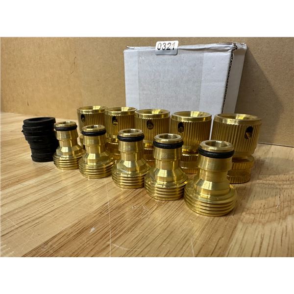 Lot of 1 Garden Hose Metal Attachments Female/ Male Set of 10pcs - NEW