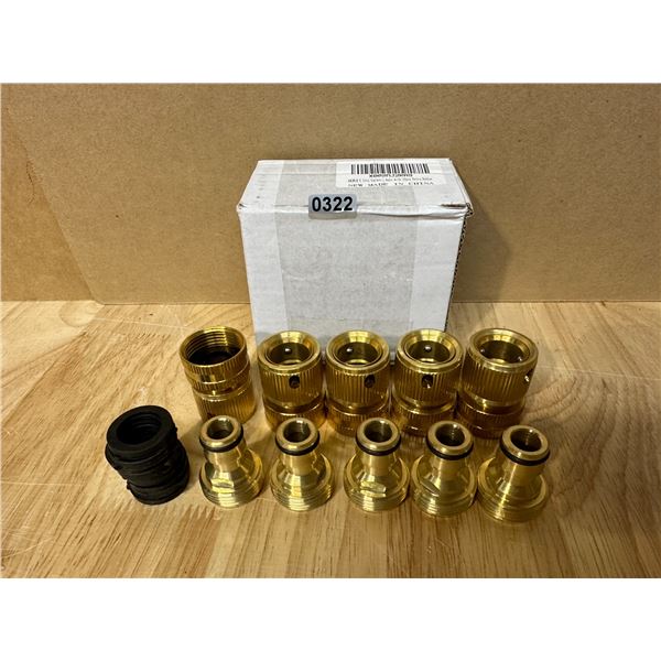 Lot of 1 Garden Hose Metal Attachments Female/ Male Set of 10pcs - NEW