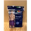 Image 1 : Lot of 4 Pairs of Fruit of the Loom Boxers for Men Size M - NEW