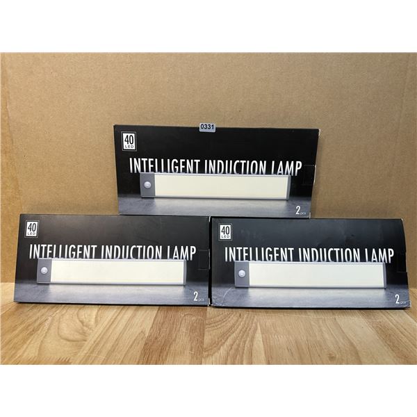 Lot of 3 Packs of Intelligent LED Motion Sensor Lights (6 Lights Total) - NEW
