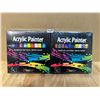 Image 1 : Lot of 2 Sets of Acrylic Paint Markers - 24 Colors - Brand New