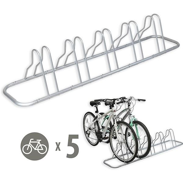 Lot of 1 Simple Houseware 5-Compartment Bicycle Rack (Large 70inch Size) - Brand New!