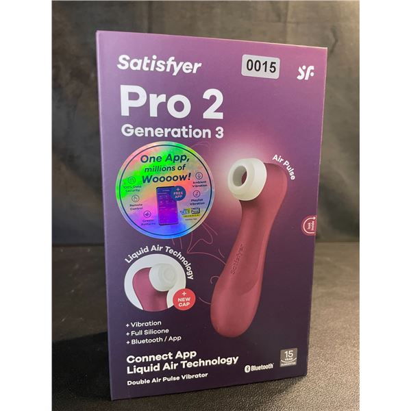 Lot of 1 Satisfyer Pro 2 Generation 3 - Double Air Pulse Vibrator/Sex Toy w/ App Control - Brand New