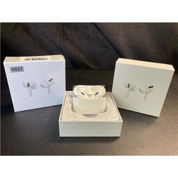Lot of 2 Airpod-Style True Wireless Earbuds/Headphones with Wireless Charging Cases - Brand New!