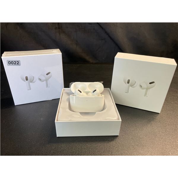 Lot of 2 Airpod-Style True Wireless Earbuds/Headphones with Wireless Charging Cases - Brand New!