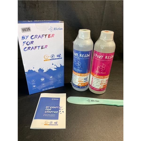Lot of 1 Epoxy Resin Kit - 20oz - Ultra Fast Curing/High Gloss Resin Kit - Brand New!