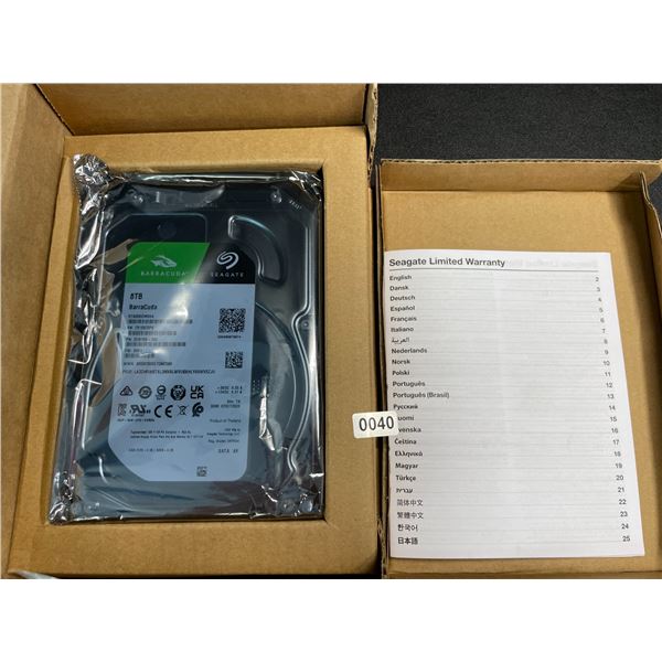 Lot of 1 Seagate 8TB BarraCuda Internal Hard Drive HDD - BRAND NEW! ($180 RETAIL!)