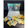 Image 1 : Lot of 2 Pokemon Card Storage Binders with 100+ Assorted Authentic Pokemon TCG Cards - New!