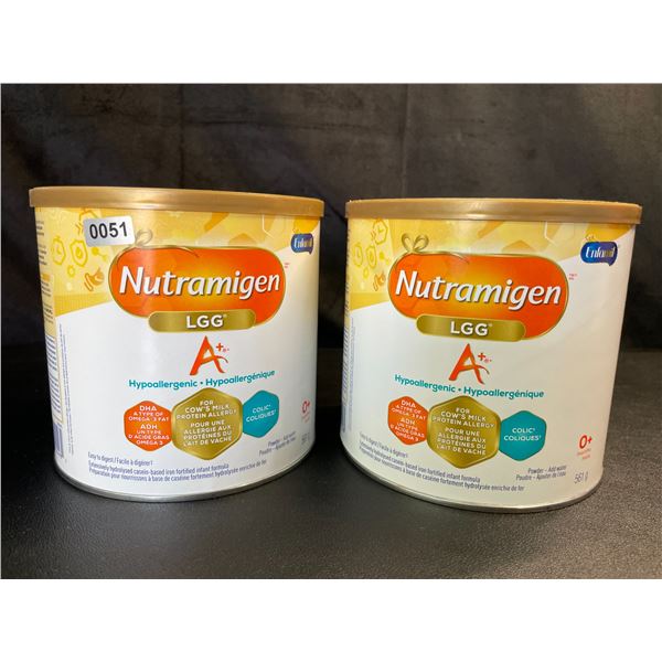 Lot of 2 Tubs of Enfamil Nutramigen LGG A+ Hypoallergenic Baby Formula (561g) - NEW