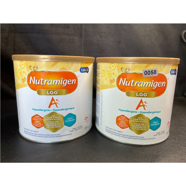 Lot of 2 Tubs of Enfamil Nutramigen LGG A+ Hypoallergenic Baby Formula (561g) - NEW