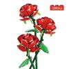 Image 1 : Lot of 2 Lego-Style Toy Building Block Sets - Flower (Rose) Design - Brand New