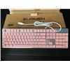 Image 2 : Lot of 2 Surmen G1000 Wired Gaming Keyboards - Pink/White - Brand New